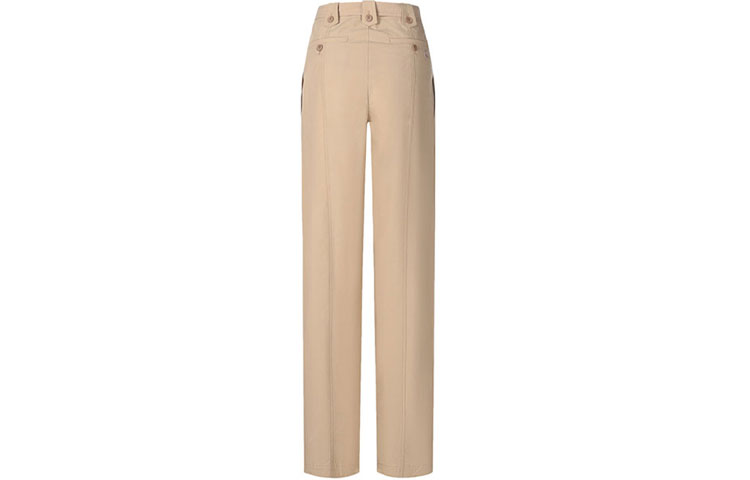 Lookbook (Women) KENZO High-Waisted Casual Pants Light Beige Cotton. FB52PA0339SA-11