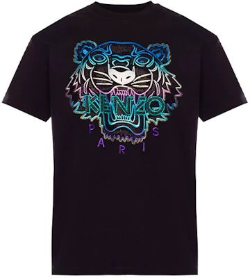 (W) KENZO Camiseta Negra Capsule Holiday Tigre Bordado. F962TS9534Y8-99 Order (W) KENZO Camiseta Negra Capsule Holiday Tigre Bordado. F962TS9534Y8-99