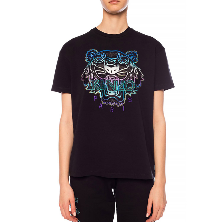 Lookbook (W) KENZO Camiseta Negra Capsule Holiday Tigre Bordado. F962TS9534Y8-99