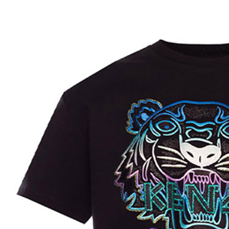 Details for (W) KENZO Camiseta Negra Capsule Holiday Tigre Bordado. F962TS9534Y8-99