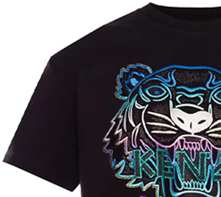(W) KENZO Camiseta Negra Capsule Holiday Tigre Bordado. F962TS9534Y8-99 Details for (W) KENZO Camiseta Negra Capsule Holiday Tigre Bordado. F962TS9534Y8-99