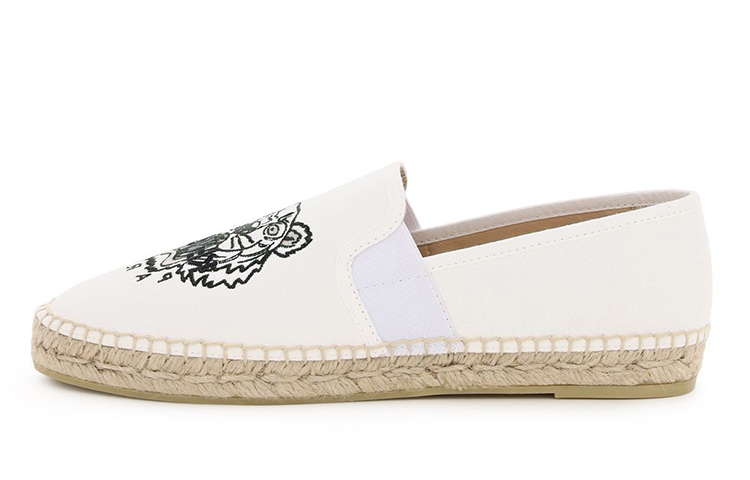 (Women) Kenzo KENZO White 'Takada Kenzo Embroidered Flats' FB52ES188F70-02