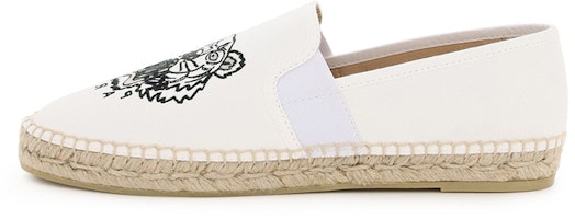 (Women) Kenzo KENZO White 'Takada Kenzo Embroidered Flats' FB52ES188F70-02 (Women) Kenzo KENZO White 'Takada Kenzo Embroidered Flats' FB52ES188F70-02