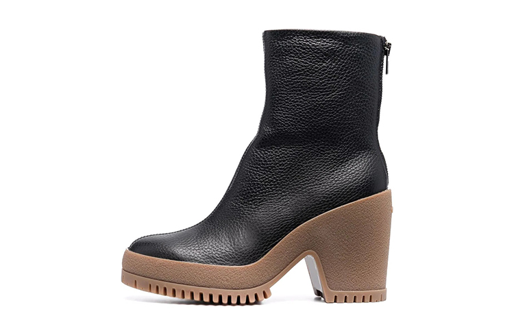 (W) Kenzo Leather Ankle Boots 'Black'