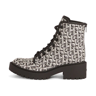 (W) Kenzo Leather Ankle Boots 'Brown Print'