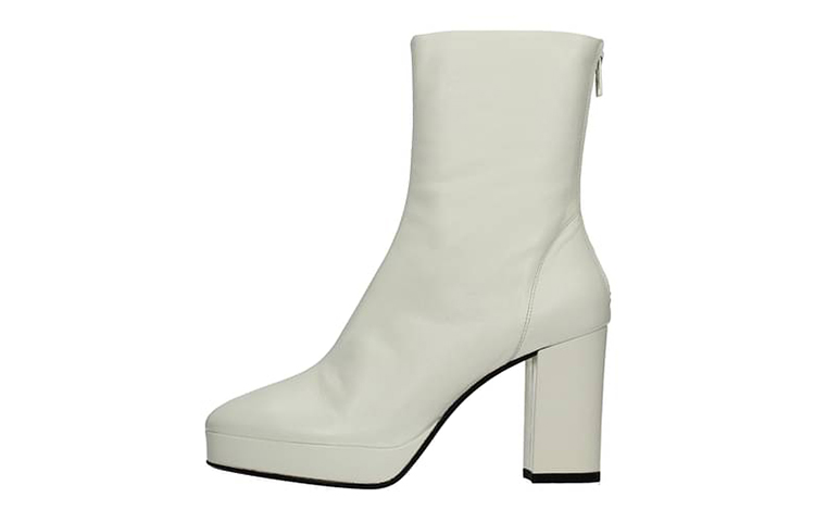 (Women) Kenzo Leather Ankle Boots 'White' FA62BT031L51-03