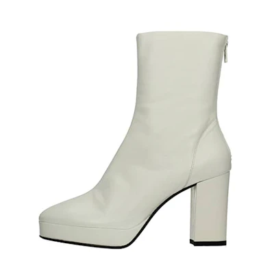 (W) Kenzo Leather Ankle Boots 'White'