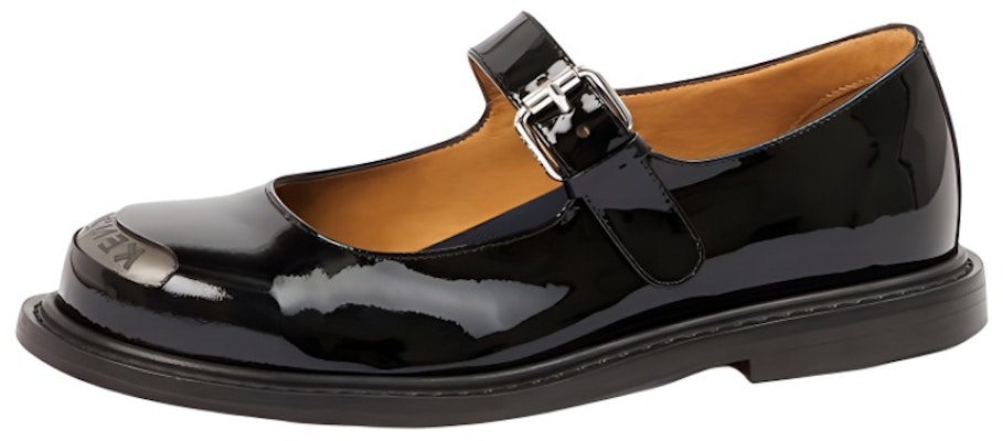 (W) Kenzo 黑色皮革搭扣圆头乐福鞋 FD52BA704L64.99 Buy (W) Kenzo 黑色皮革搭扣圆头乐福鞋 FD52BA704L64.99