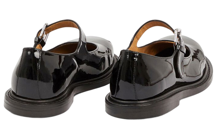 (W) Kenzo Leather Buckle Round-Toe Loafers 'Black' 圖 4
