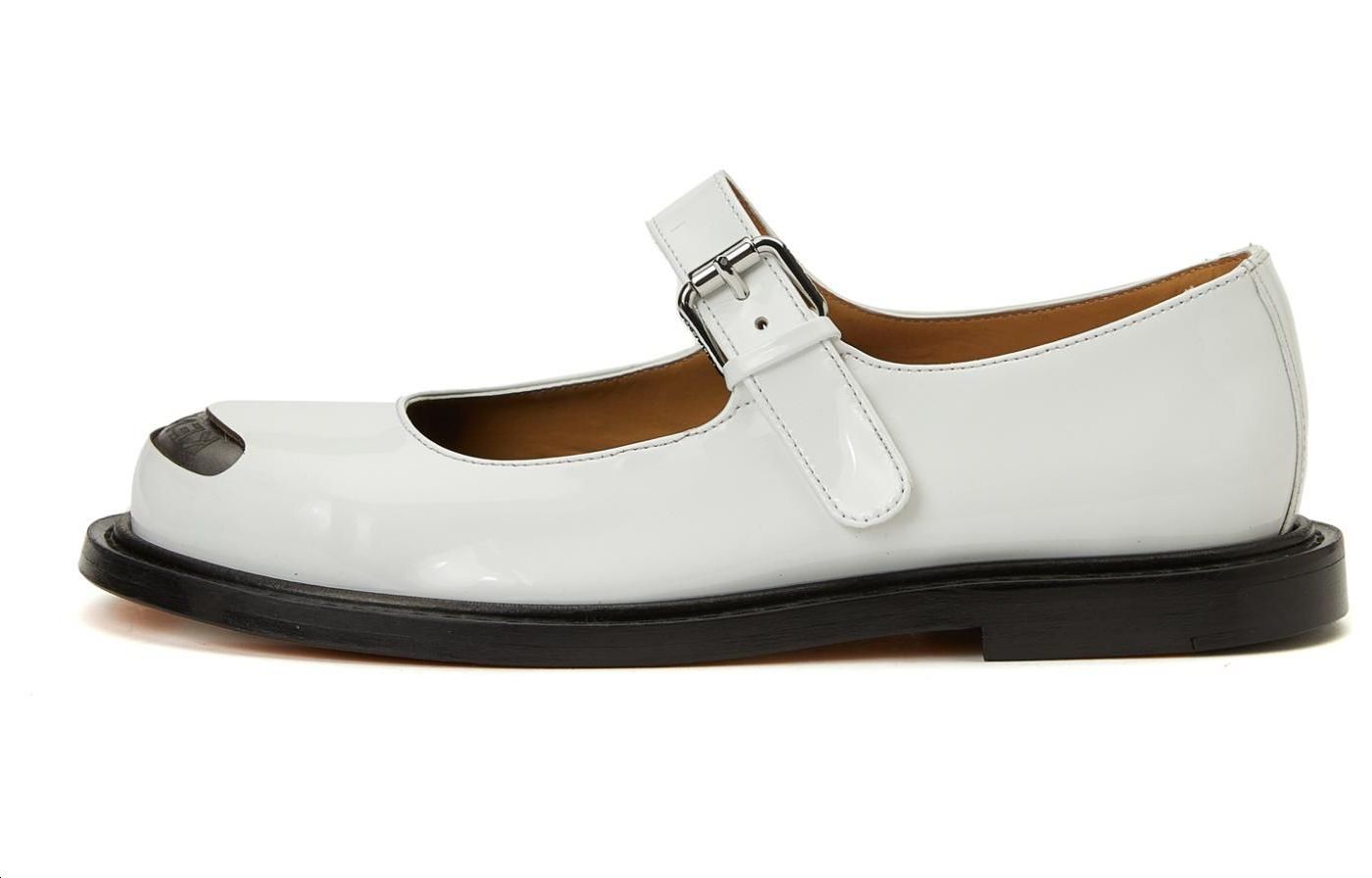 Buy (W) Kenzo Kulit Buckle Kasut Loafers 'Putih' FD52BA704L64.01