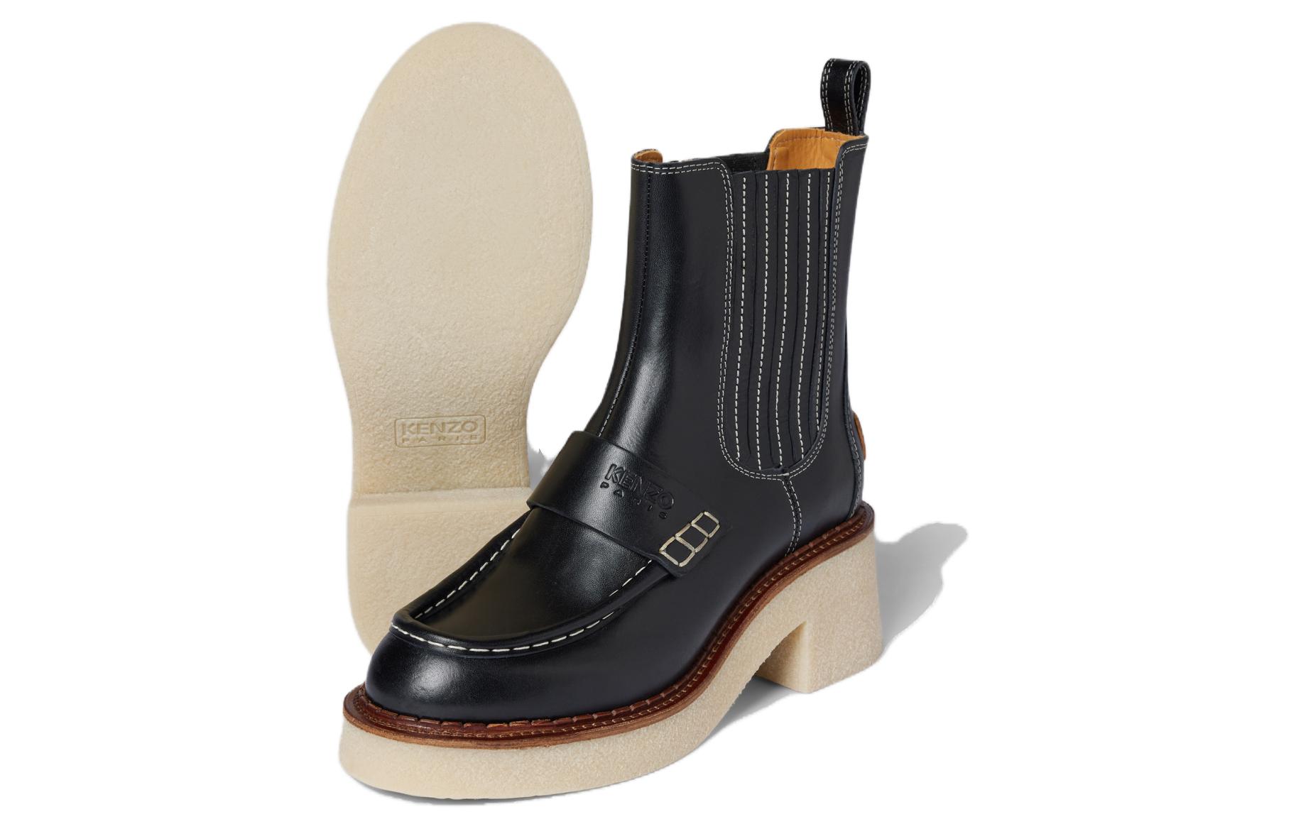 Purchase (W) 겐조 블랙 레더 첼시 부츠 FD62BT713L65.99