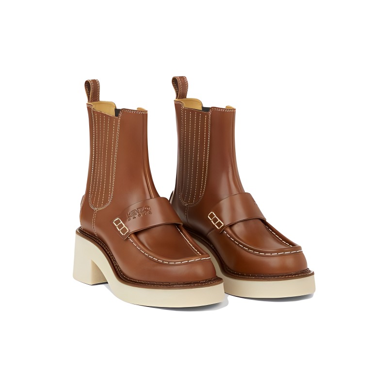 (W) Kenzo Leather Chelsea Boots 'Brown' 圖 3