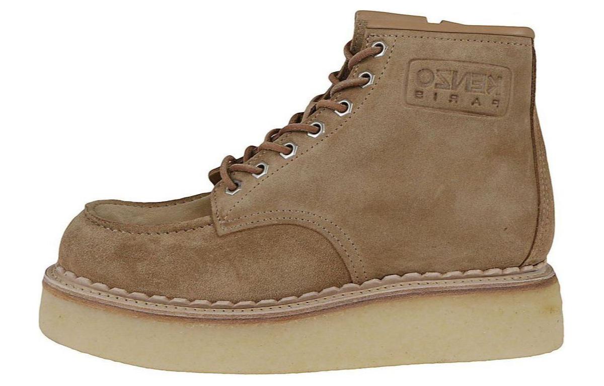 (Women) Kenzo Leather Fashion Lace-Up Ankle Boots 'Brown' FC62BT701L56.11