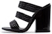 (W) Sandal Fesyen Kulit Kenzo 'Hitam' F952MU546L64-99