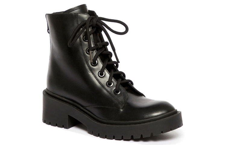 (W) Kenzo Leather Lace-Up Bootie 'Black' 圖 3