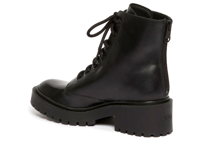 (W) Kenzo Leather Lace-Up Bootie 'Black' 圖 4