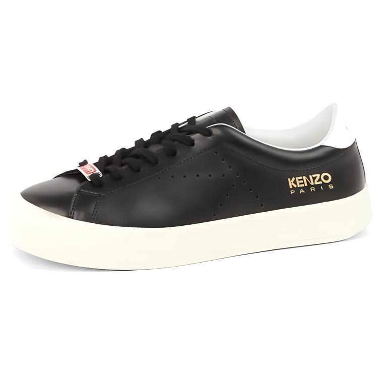 Buy (W) Kenzo Kulit Rendah Tinggi Tali Sepatu 'Fashion Hitam' FC62SN030L50.99
