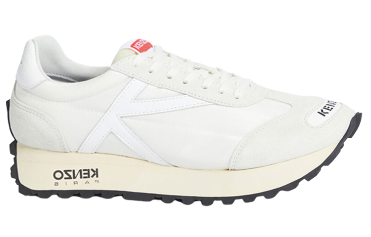 Order (W) Sneaker Basse Kenzo in Pelle Antiscivolo con Lacci ''Bianco'' FD52SN050F54.02