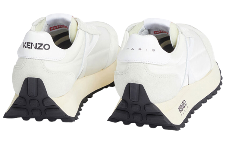 Shop (W) Sneaker Basse Kenzo in Pelle Antiscivolo con Lacci ''Bianco'' FD52SN050F54.02
