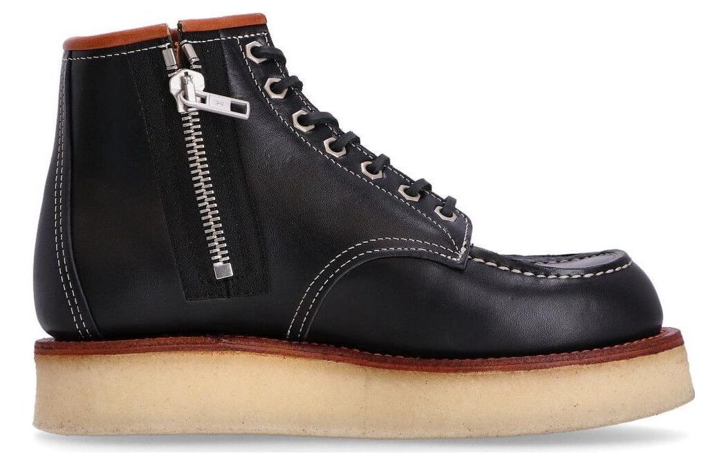 Order (W) Bottes Noires Kenzo en Cuir à Lacets avec Bout Rond FC62BT701L65.99