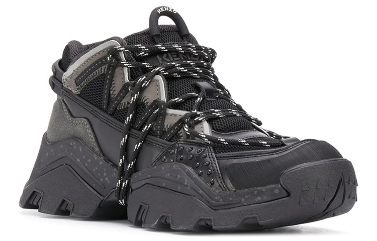 Order (W) Kenzo 黑色时尚皮革低帮鞋 FA62SN300L69-99