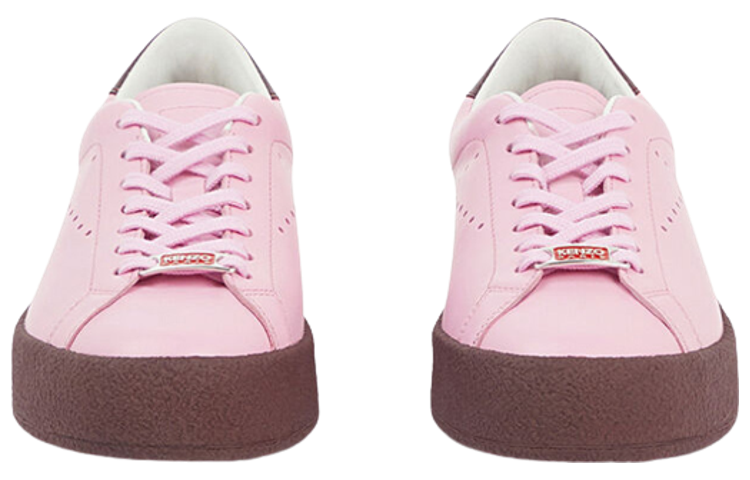 Shop (W) Kenzo Leren Low-Top Sneakers ''Roze'' FC62SN030L50.30