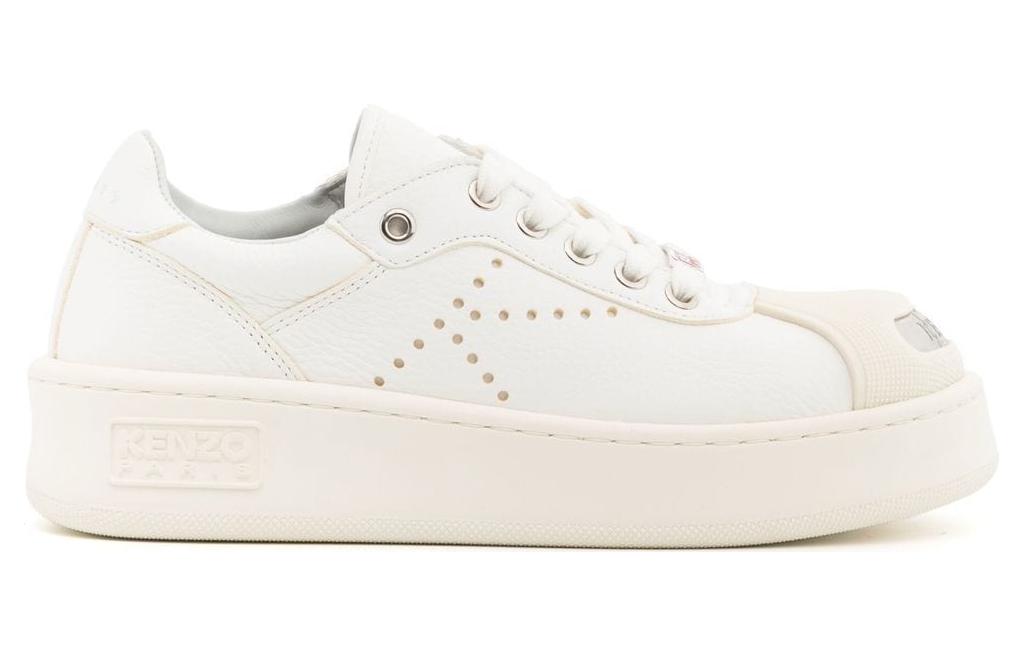 (W) Kenzo Leather Low-Top Lace-Up 'White Fashion' 圖 2