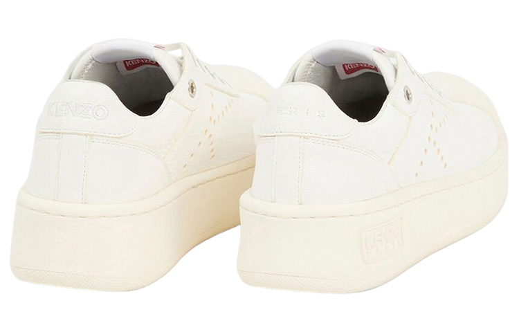 (W) Kenzo Leather Low-Top Lace-Up 'White Fashion' 圖 5