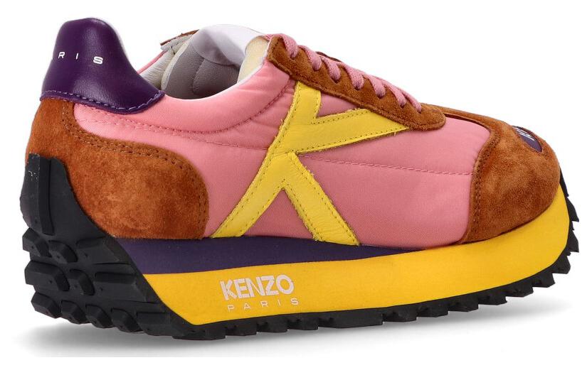 Purchase (W) Kenzo 皮革低帮运动鞋 '粉色棕色黄色' FD52SN050F54.34