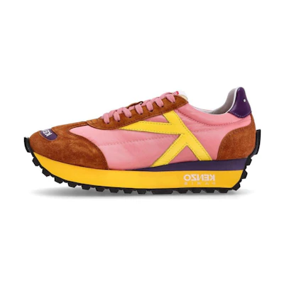 (W) Kenzo Leather Low-Top Sneakers 'Pink Brown Yellow'
