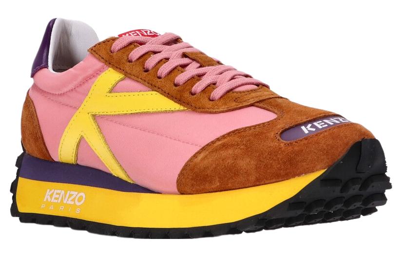 Buy (Women) Kenzo Leather Low-Top Sneakers 'Pink Brown