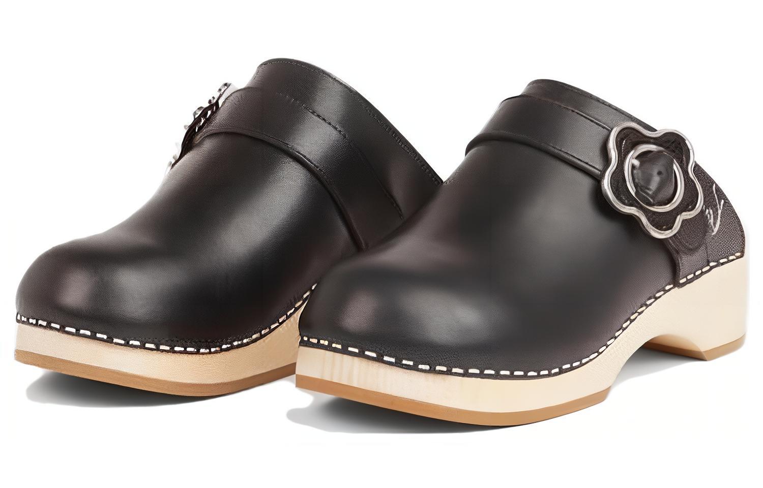 (W) Kenzo Leather Round Toe CMFT Mule 'Black' 圖 3