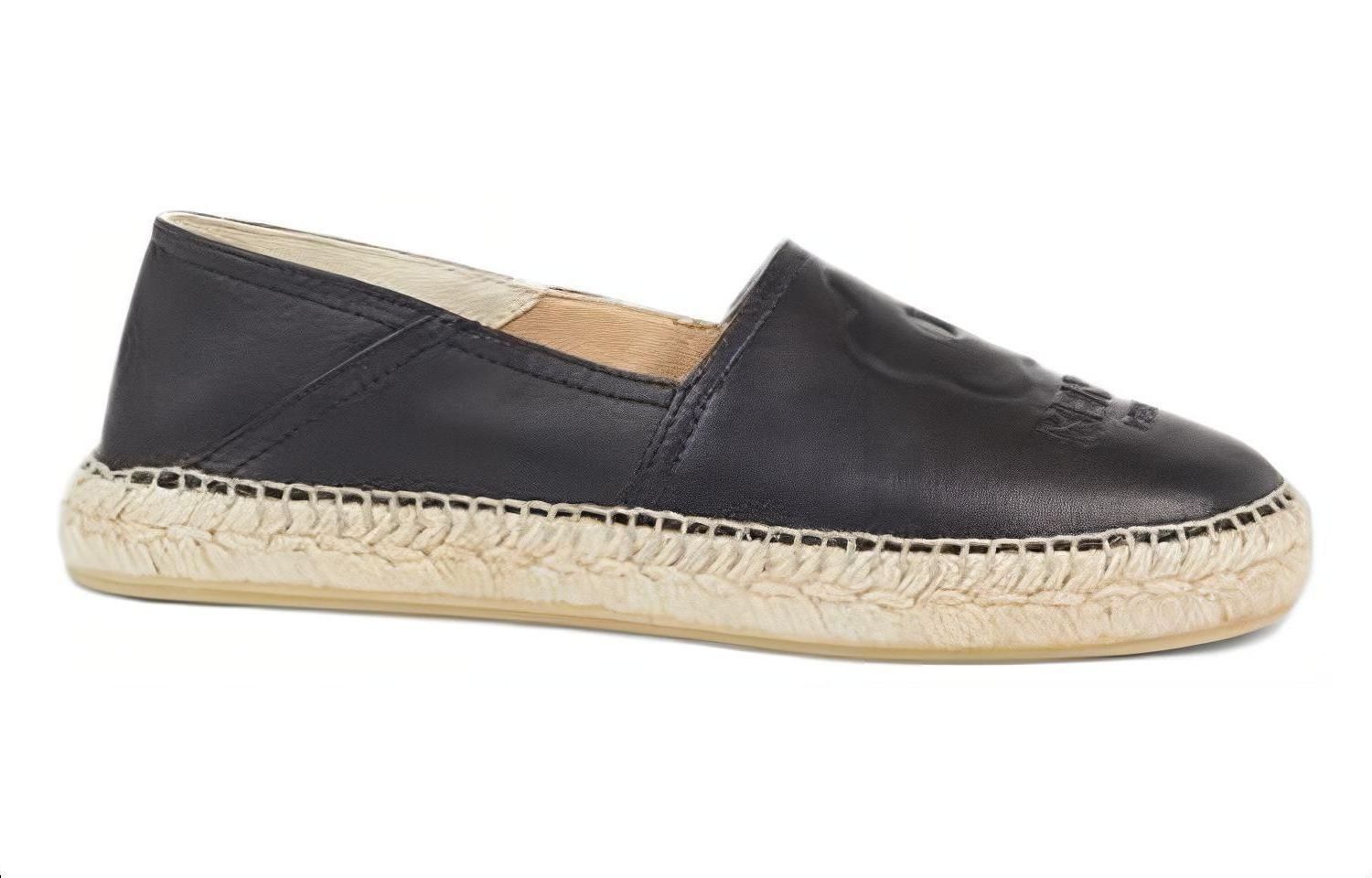 (W) Kenzo Leather Round Toe Espadrille 'Black' 圖 2