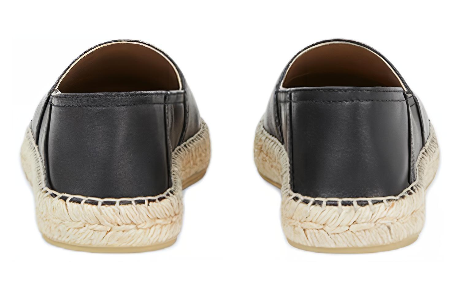(W) Kenzo Leather Round Toe Espadrille 'Black' 圖 4