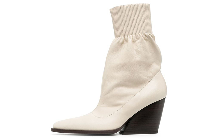 Buy (Women) Kenzo Leather Slip-On Ankle Boots 'Beige' FA62BT041L60-03