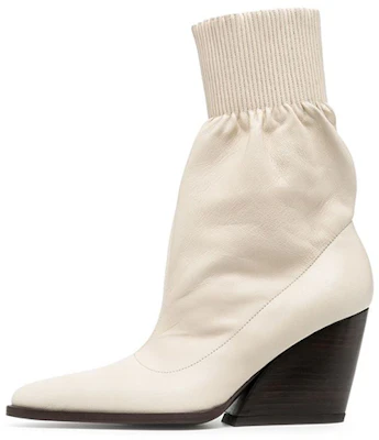 (Women) Kenzo Leather Slip-On Ankle Boots 'Beige' FA62BT041L60-03 Buy (Women) Kenzo Leather Slip-On Ankle Boots 'Beige' FA62BT041L60-03