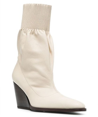 (Women) Kenzo Leather Slip-On Ankle Boots 'Beige' FA62BT041L60-03 Order (Women) Kenzo Leather Slip-On Ankle Boots 'Beige' FA62BT041L60-03