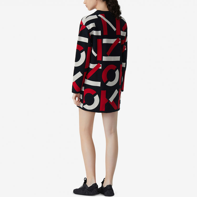 Shop (W) KENZO 字母标志 FW21 中腰长袖连衣裙 红色 FA62RO5313SC-21
