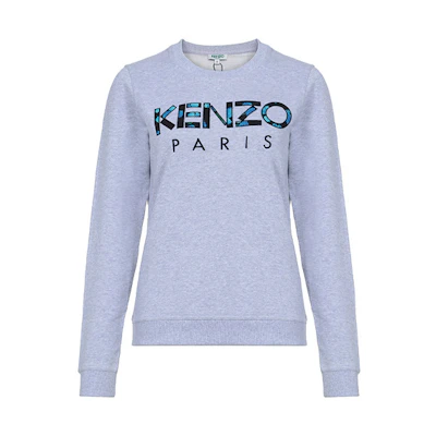(Women) KENZO Light Grey Logo Print Sweatshirt F96-2SW707-962-93