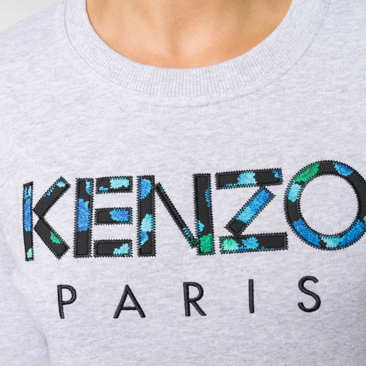 Sizing (W) KENZO Sudadera Gris Claro con Estampado de Logo F96-2SW707-962-93
