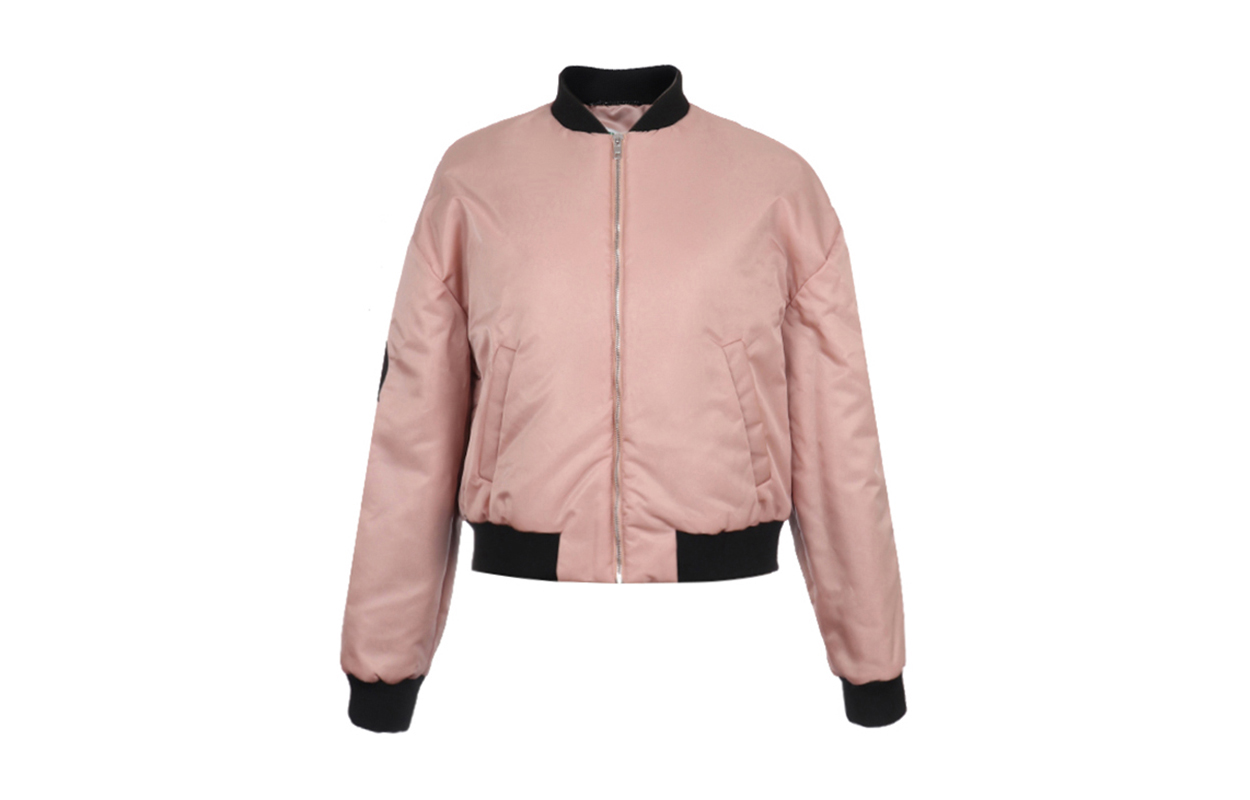 (Women) KENZO Light Pink Logo Long Sleeve Cotton Jacket FA52BL0895AG-09