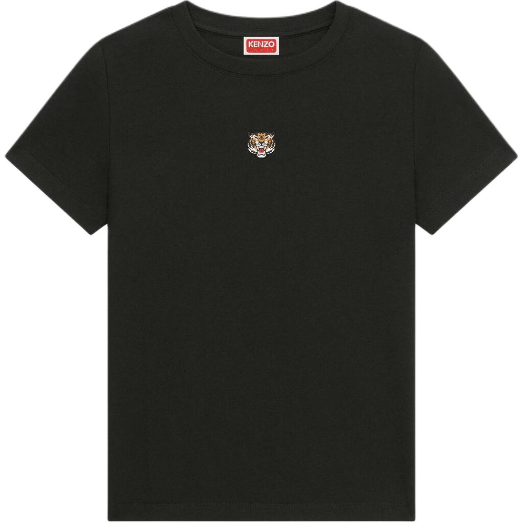 (Women) KENZO Logo Embroidered Crew Neck Short Sleeve T-Shirt Women’s Black FE52TS1314SG-99J