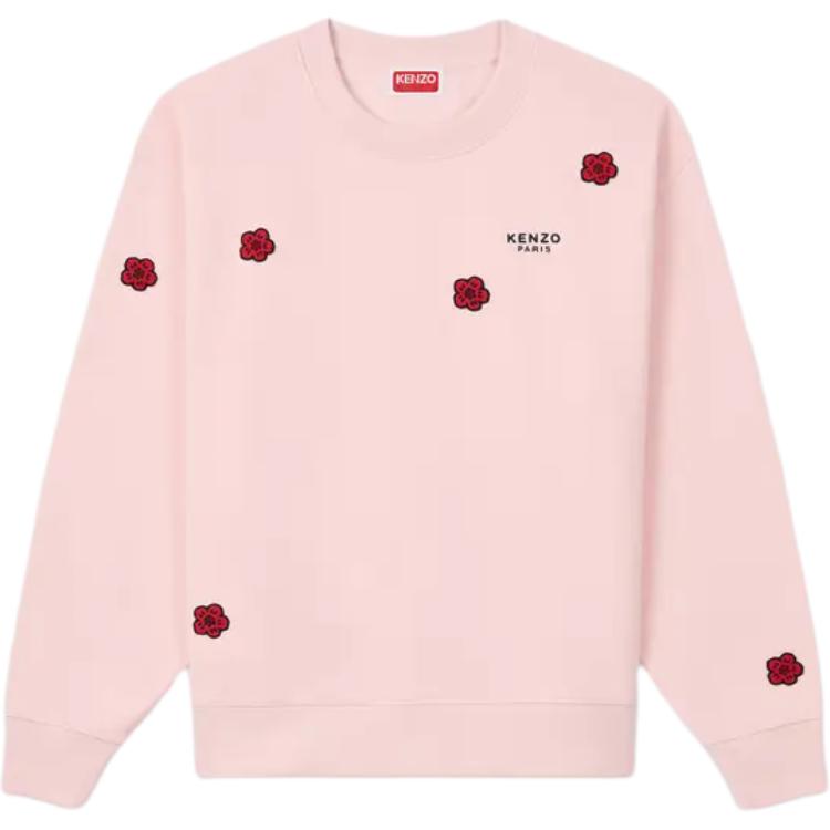 (Women) Kenzo Logo Embroidered Crewneck Sweatshirt Light Pink FE62SW1684MF-34 圖 2