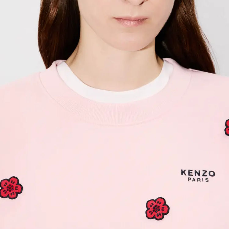 (Women) Kenzo Logo Embroidered Crewneck Sweatshirt Light Pink FE62SW1684MF-34 圖 7