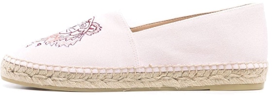 (Women) Kenzo Logo Embroidered Straw Shoes 'Pink' FC52ES180F71-34 (Women) Kenzo Logo Embroidered Straw Shoes 'Pink' FC52ES180F71-34