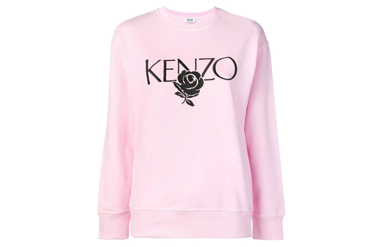 Order (Women) Kenzo Logo Pullover Sweatshirt Pink Casual Style F952SW779952-33