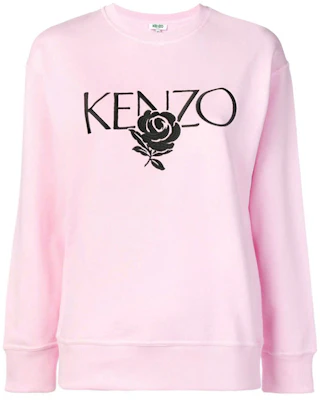 (Women) Kenzo Logo Pullover Sweatshirt Pink Casual Style F952SW779952-33 Order (Women) Kenzo Logo Pullover Sweatshirt Pink Casual Style F952SW779952-33