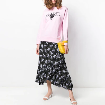 (Women) Kenzo Logo Pullover Sweatshirt Pink Casual Style F952SW779952-33 Lookbook (Women) Kenzo Logo Pullover Sweatshirt Pink Casual Style F952SW779952-33