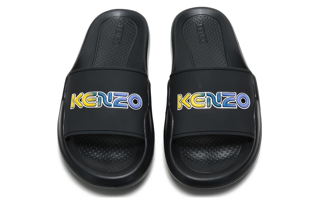 Shop KENZO 字母logo PVC拖鞋 女款 黑色