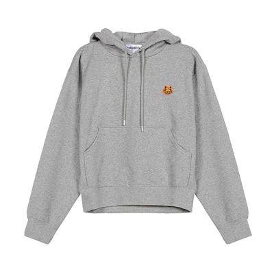 (Women) Kenzo Loose Fit Tiger Hoodie - Pearl Gray FA62SW7774MD-94